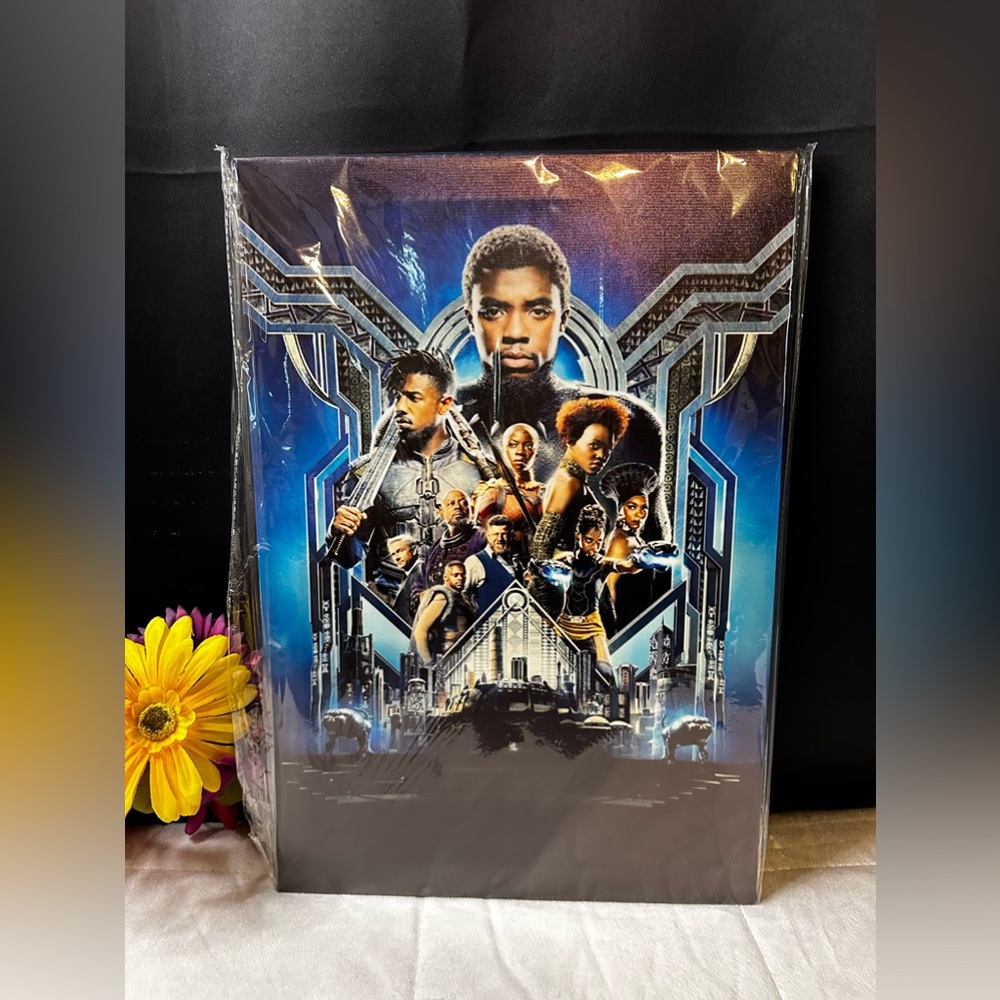 New Black Panther Wrapped Canvas Wall Art Featuring The Late Chadwick Boseman